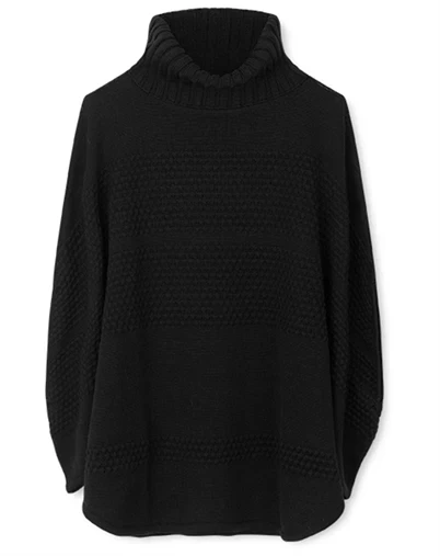 Sibin Linnebjerg - Siff Poncho - Black